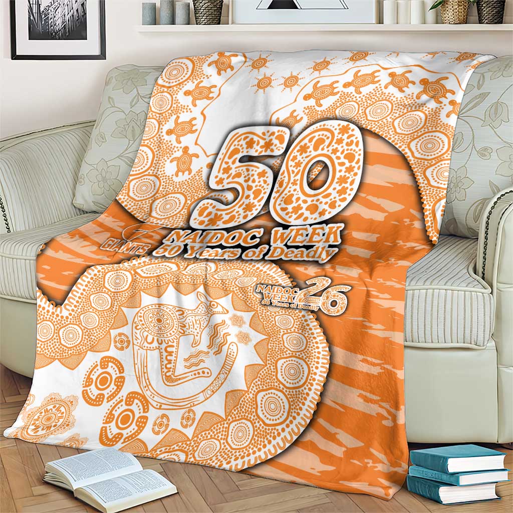 GWS Giants NAIDOC Week 2026 Blanket Australian Aboriginal Dot Art Dreamtime Pattern Style