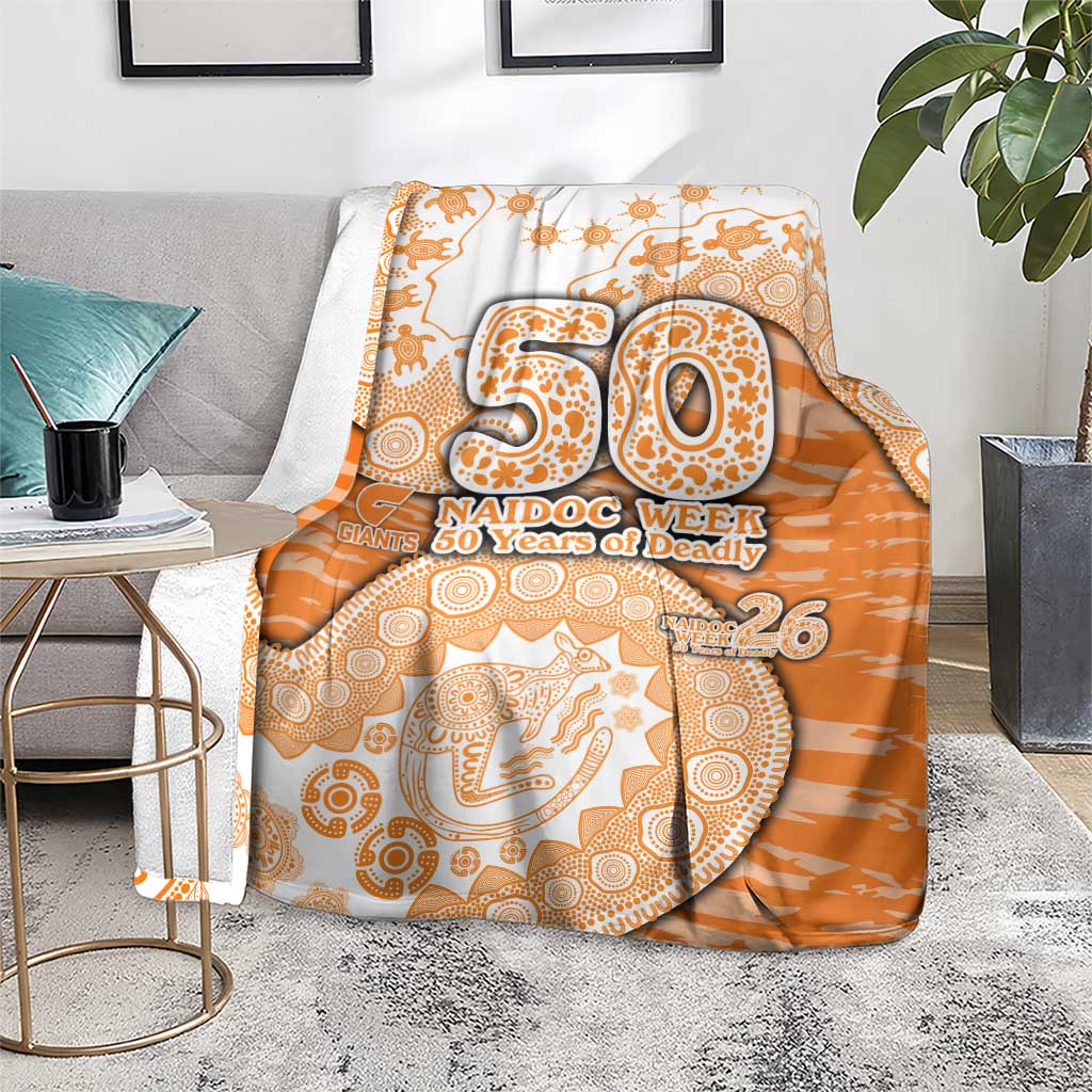 GWS Giants NAIDOC Week 2026 Blanket Australian Aboriginal Dot Art Dreamtime Pattern Style