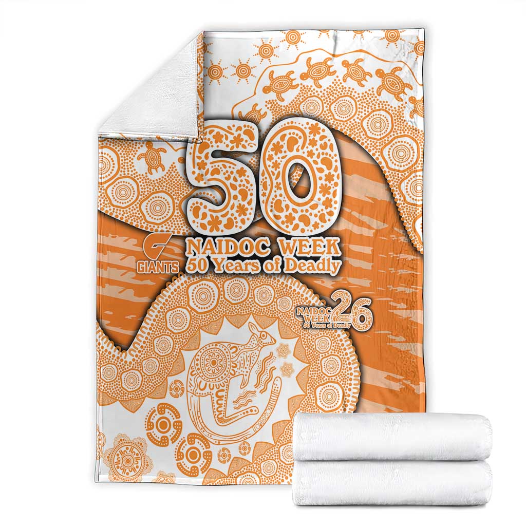 GWS Giants NAIDOC Week 2026 Blanket Australian Aboriginal Dot Art Dreamtime Pattern Style