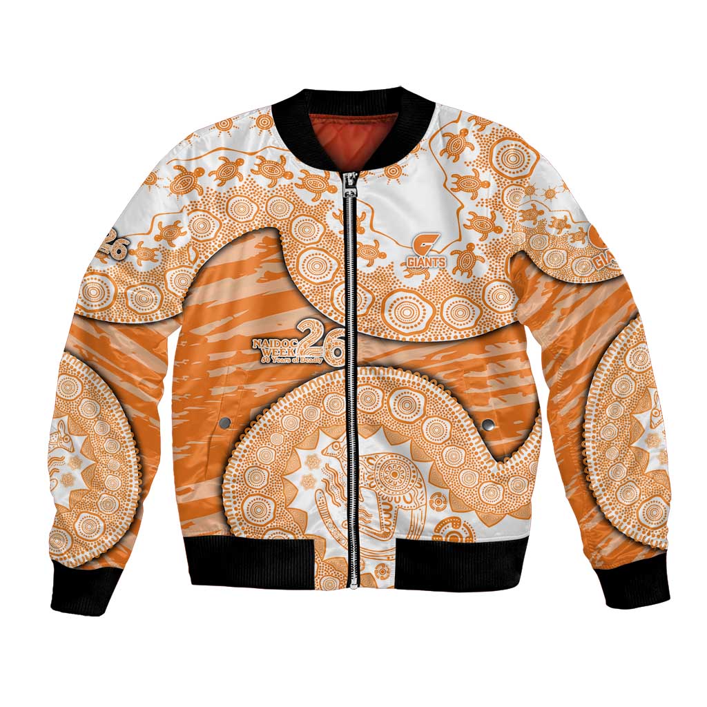 GWS Giants NAIDOC Week 2026 Bomber Jacket Australian Aboriginal Dot Art Dreamtime Pattern Style