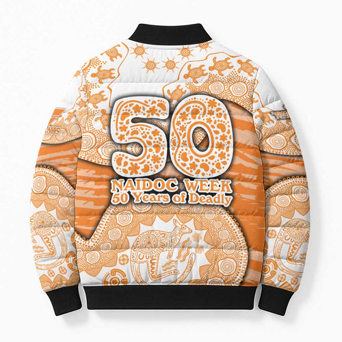 GWS Giants NAIDOC Week 2026 Bomber Puffer Jacket Australian Aboriginal Dot Art Dreamtime Pattern Style