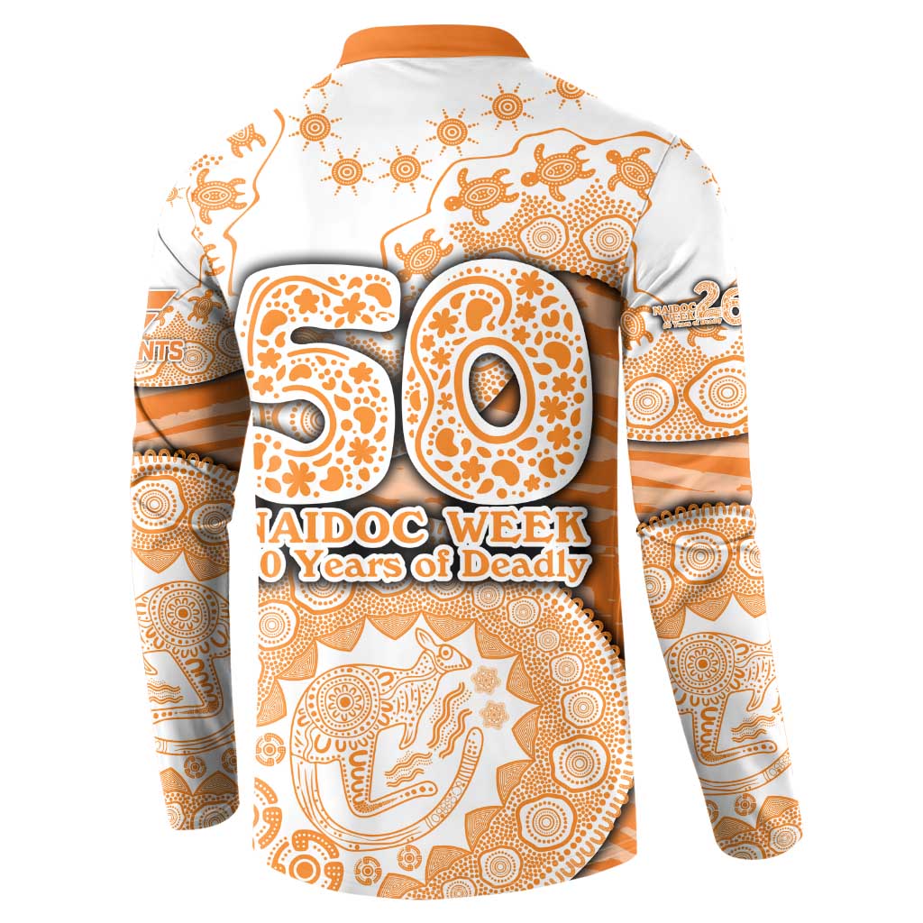 GWS Giants NAIDOC Week 2026 Button Sweatshirt Australian Aboriginal Dot Art Dreamtime Pattern Style