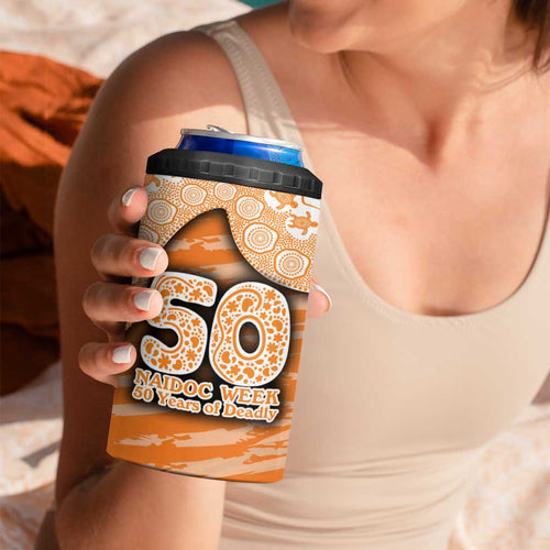 GWS Giants NAIDOC Week 2026 4 in 1 Can Cooler Tumbler Australian Aboriginal Dot Art Dreamtime Pattern Style