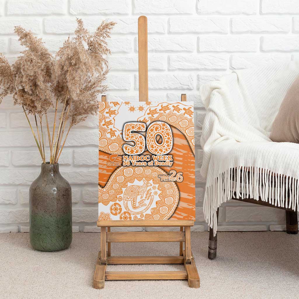 GWS Giants NAIDOC Week 2026 Canvas Wall Art Australian Aboriginal Dot Art Dreamtime Pattern Style