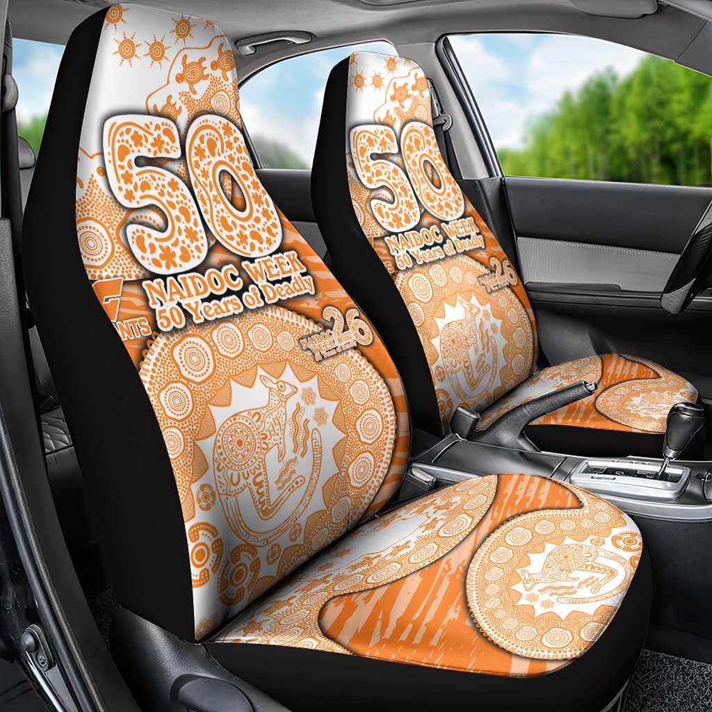 GWS Giants NAIDOC Week 2026 Car Seat Cover Australian Aboriginal Dot Art Dreamtime Pattern Style
