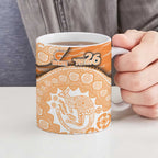 GWS Giants NAIDOC Week 2026 Ceramic Mug Australian Aboriginal Dot Art Dreamtime Pattern Style