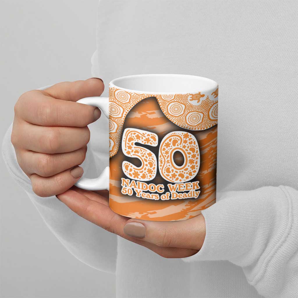 GWS Giants NAIDOC Week 2026 Ceramic Mug Australian Aboriginal Dot Art Dreamtime Pattern Style