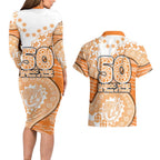 GWS Giants NAIDOC Week 2026 Couples Matching Long Sleeve Bodycon Dress and Hawaiian Shirt Australian Aboriginal Dot Art Dreamtime Pattern Style