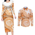 GWS Giants NAIDOC Week 2026 Couples Matching Long Sleeve Bodycon Dress and Long Sleeve Button Shirt Australian Aboriginal Dot Art Dreamtime Pattern Style