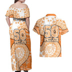 GWS Giants NAIDOC Week 2026 Couples Matching Off Shoulder Maxi Dress and Hawaiian Shirt Australian Aboriginal Dot Art Dreamtime Pattern Style