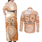 GWS Giants NAIDOC Week 2026 Couples Matching Off Shoulder Maxi Dress and Long Sleeve Button Shirt Australian Aboriginal Dot Art Dreamtime Pattern Style