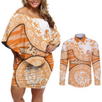 GWS Giants NAIDOC Week 2026 Couples Matching Off Shoulder Short Dress and Long Sleeve Button Shirt Australian Aboriginal Dot Art Dreamtime Pattern Style