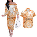 GWS Giants NAIDOC Week 2026 Couples Matching Off The Shoulder Long Sleeve Dress and Hawaiian Shirt Australian Aboriginal Dot Art Dreamtime Pattern Style