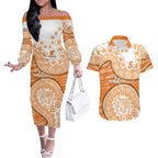 GWS Giants NAIDOC Week 2026 Couples Matching Off The Shoulder Long Sleeve Dress and Hawaiian Shirt Australian Aboriginal Dot Art Dreamtime Pattern Style