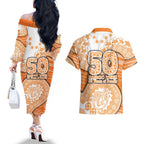 GWS Giants NAIDOC Week 2026 Couples Matching Off The Shoulder Long Sleeve Dress and Hawaiian Shirt Australian Aboriginal Dot Art Dreamtime Pattern Style