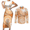 GWS Giants NAIDOC Week 2026 Couples Matching Short Sleeve Bodycon Dress and Long Sleeve Button Shirt Australian Aboriginal Dot Art Dreamtime Pattern Style