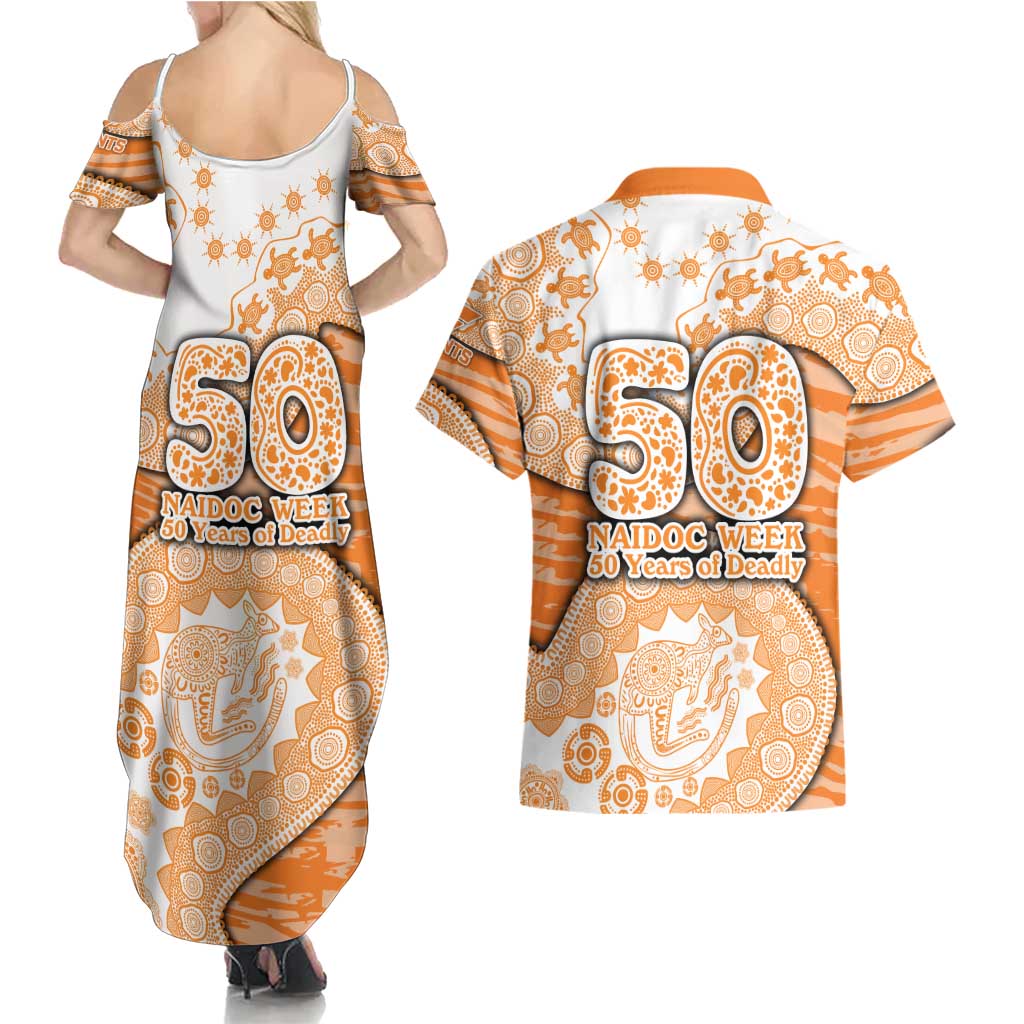 GWS Giants NAIDOC Week 2026 Couples Matching Summer Maxi Dress and Hawaiian Shirt Australian Aboriginal Dot Art Dreamtime Pattern Style