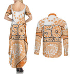 GWS Giants NAIDOC Week 2026 Couples Matching Summer Maxi Dress and Long Sleeve Button Shirt Australian Aboriginal Dot Art Dreamtime Pattern Style