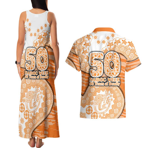 GWS Giants NAIDOC Week 2026 Couples Matching Tank Maxi Dress and Hawaiian Shirt Australian Aboriginal Dot Art Dreamtime Pattern Style