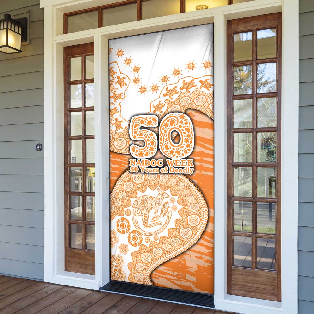 GWS Giants NAIDOC Week 2026 Door Cover Australian Aboriginal Dot Art Dreamtime Pattern Style