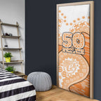 GWS Giants NAIDOC Week 2026 Door Cover Australian Aboriginal Dot Art Dreamtime Pattern Style