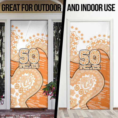 GWS Giants NAIDOC Week 2026 Door Cover Australian Aboriginal Dot Art Dreamtime Pattern Style