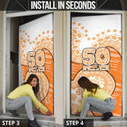 GWS Giants NAIDOC Week 2026 Door Cover Australian Aboriginal Dot Art Dreamtime Pattern Style