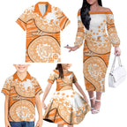 GWS Giants NAIDOC Week 2026 Family Matching Off The Shoulder Long Sleeve Dress and Hawaiian Shirt Australian Aboriginal Dot Art Dreamtime Pattern Style