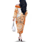 GWS Giants NAIDOC Week 2026 Family Matching Off The Shoulder Long Sleeve Dress and Hawaiian Shirt Australian Aboriginal Dot Art Dreamtime Pattern Style