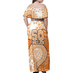 GWS Giants NAIDOC Week 2026 Family Matching Off Shoulder Maxi Dress and Hawaiian Shirt Australian Aboriginal Dot Art Dreamtime Pattern Style