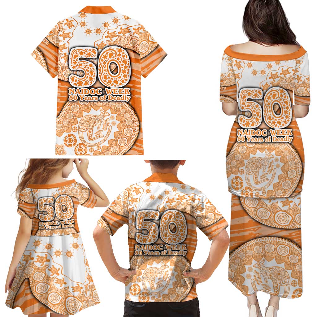 GWS Giants NAIDOC Week 2026 Family Matching Puletasi and Hawaiian Shirt Australian Aboriginal Dot Art Dreamtime Pattern Style