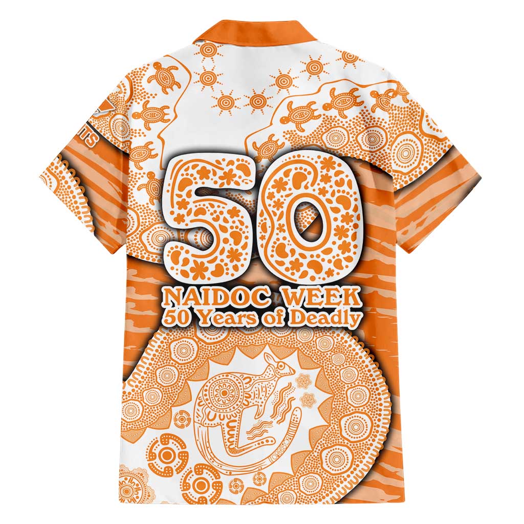 GWS Giants NAIDOC Week 2026 Family Matching Short Sleeve Bodycon Dress and Hawaiian Shirt Australian Aboriginal Dot Art Dreamtime Pattern Style