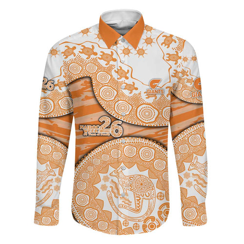 GWS Giants NAIDOC Week 2026 Family Matching Tank Maxi Dress and Hawaiian Shirt Australian Aboriginal Dot Art Dreamtime Pattern Style