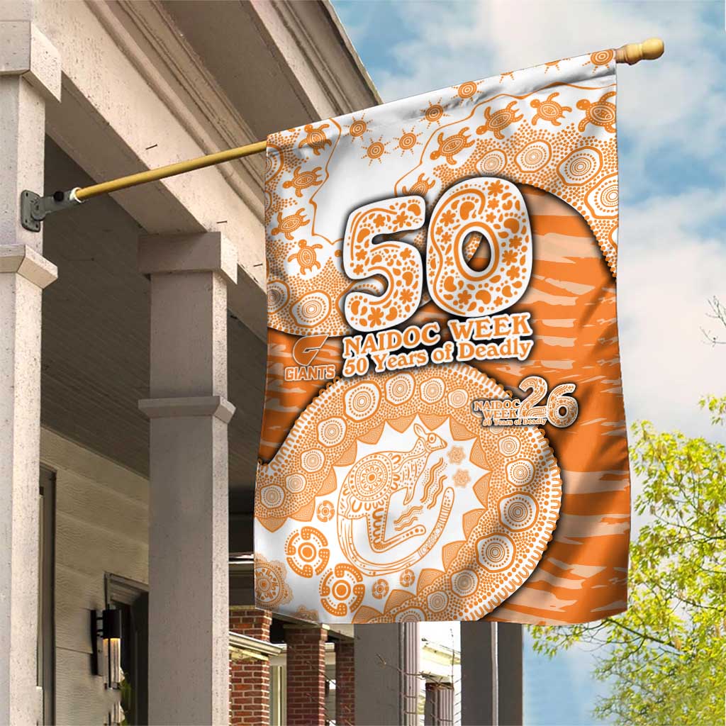 GWS Giants NAIDOC Week 2026 Garden Flag Australian Aboriginal Dot Art Dreamtime Pattern Style