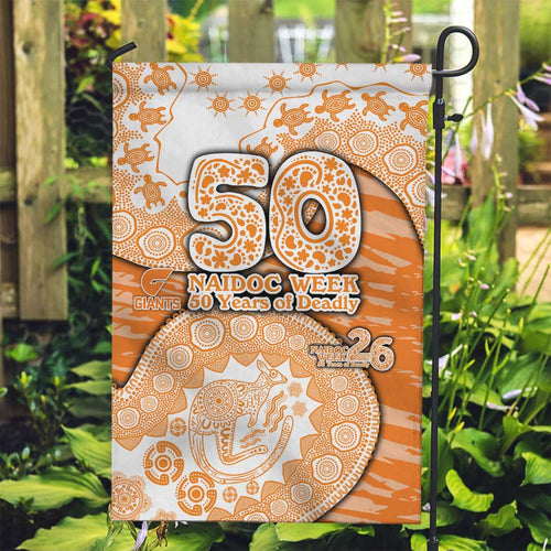 GWS Giants NAIDOC Week 2026 Garden Flag Australian Aboriginal Dot Art Dreamtime Pattern Style