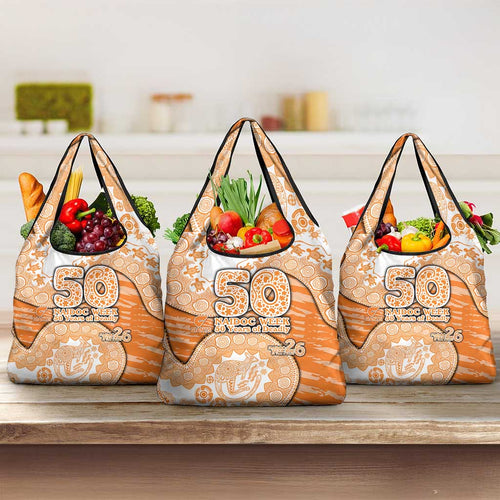 GWS Giants NAIDOC Week 2026 Grocery Bag Australian Aboriginal Dot Art Dreamtime Pattern Style