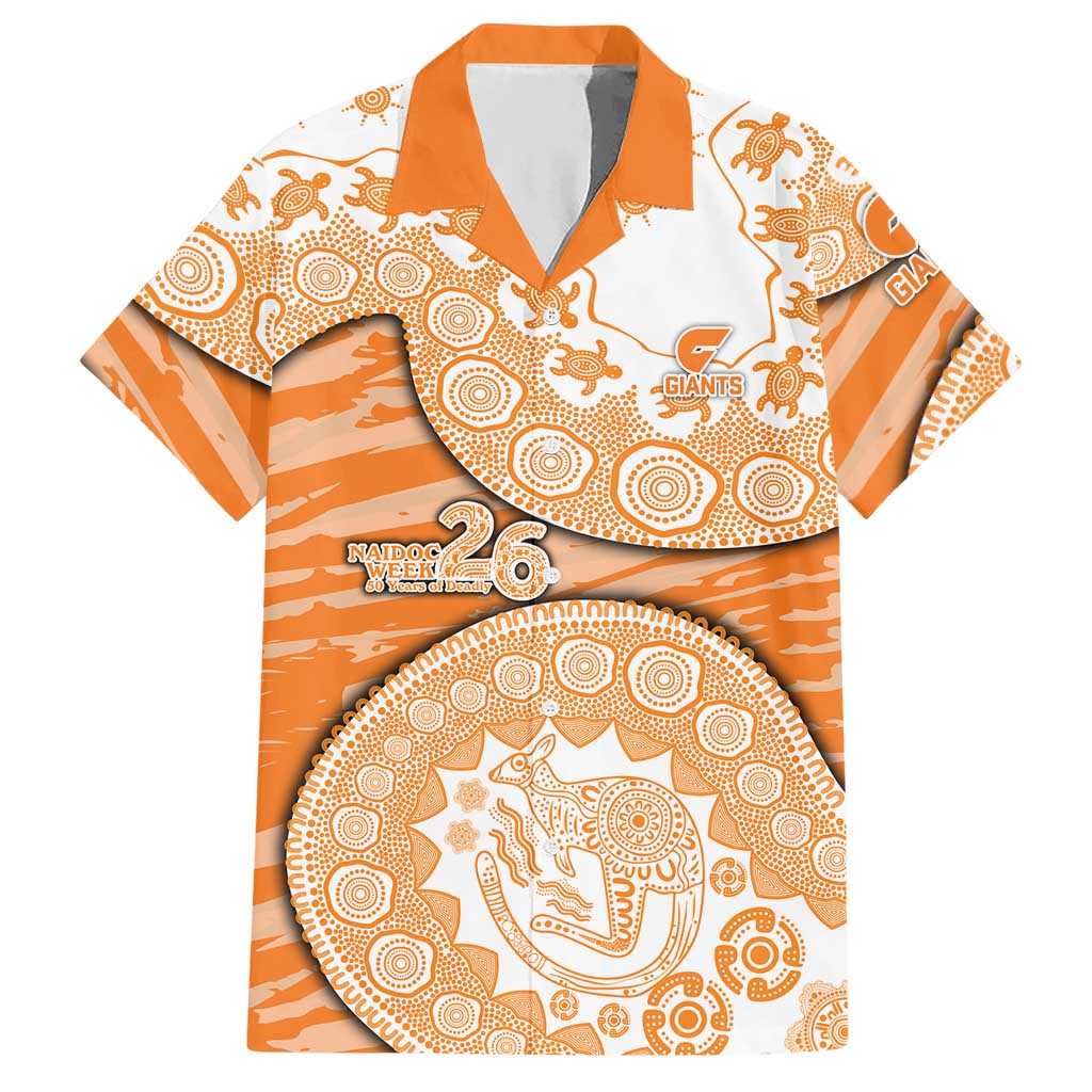 GWS Giants NAIDOC Week 2026 Hawaiian Shirt Australian Aboriginal Dot Art Dreamtime Pattern Style