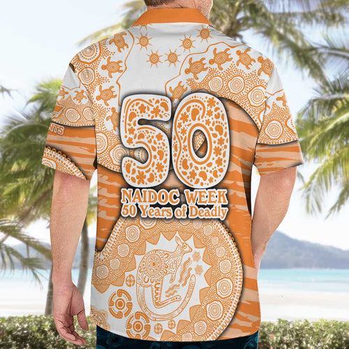 GWS Giants NAIDOC Week 2026 Hawaiian Shirt Australian Aboriginal Dot Art Dreamtime Pattern Style