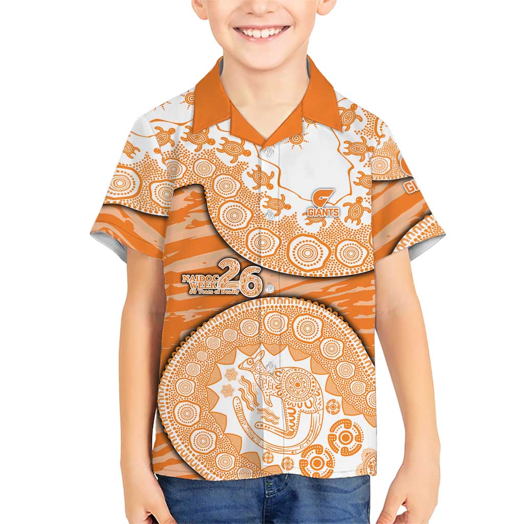 GWS Giants NAIDOC Week 2026 Hawaiian Shirt Australian Aboriginal Dot Art Dreamtime Pattern Style