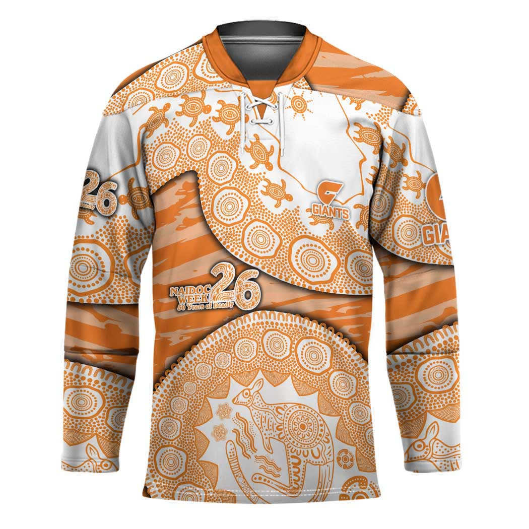 GWS Giants NAIDOC Week 2026 Hockey Jersey Australian Aboriginal Dot Art Dreamtime Pattern Style