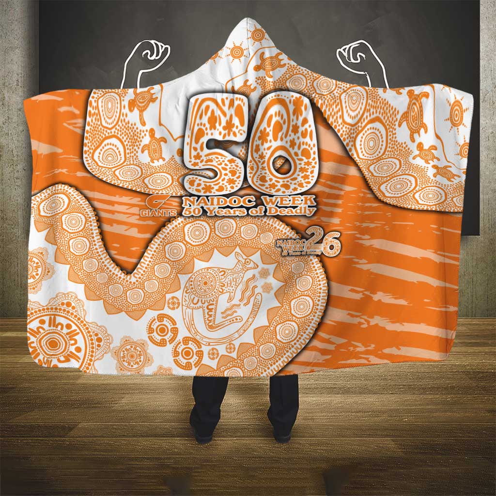 GWS Giants NAIDOC Week 2026 Hooded Blanket Australian Aboriginal Dot Art Dreamtime Pattern Style