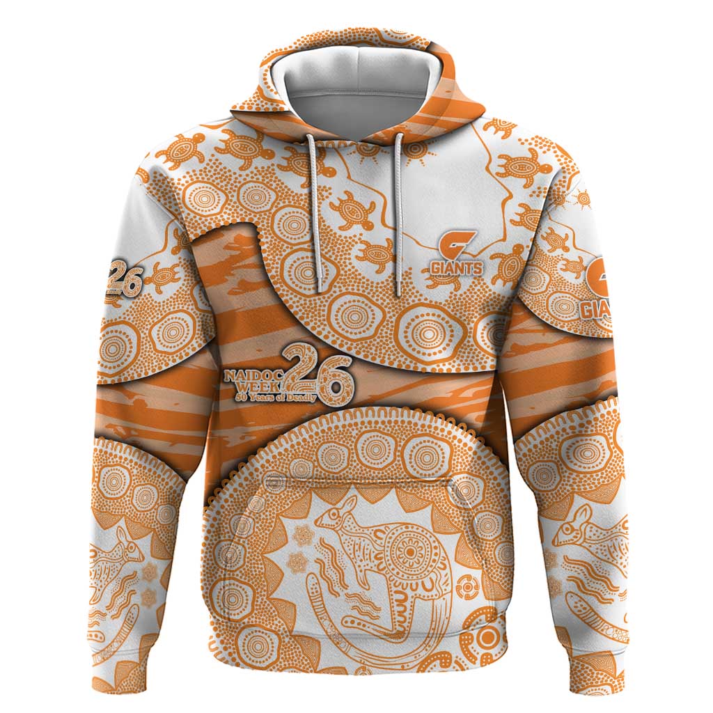 GWS Giants NAIDOC Week 2026 Hoodie Australian Aboriginal Dot Art Dreamtime Pattern Style