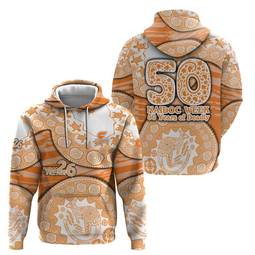 GWS Giants NAIDOC Week 2026 Hoodie Australian Aboriginal Dot Art Dreamtime Pattern Style