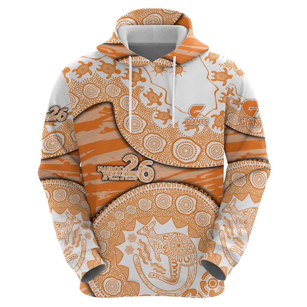 GWS Giants NAIDOC Week 2026 Hoodie Australian Aboriginal Dot Art Dreamtime Pattern Style