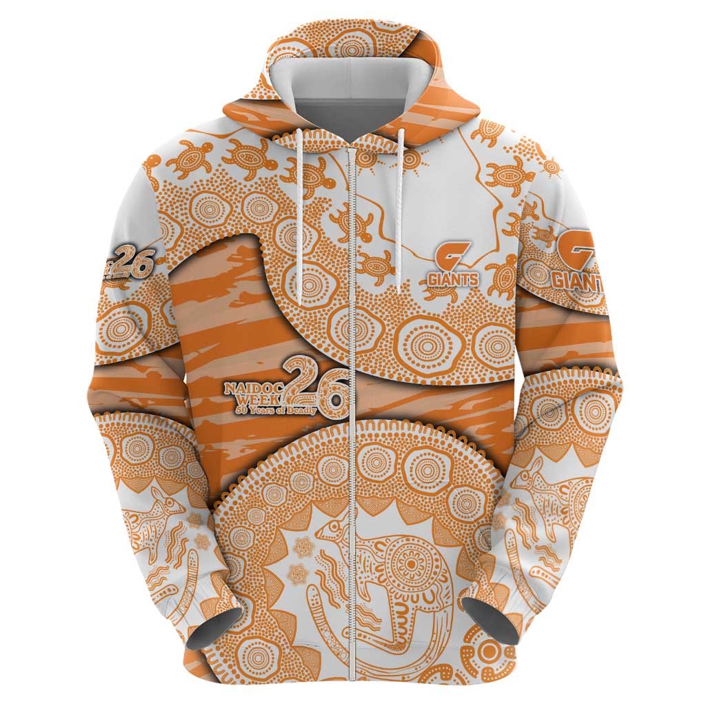 GWS Giants NAIDOC Week 2026 Hoodie Australian Aboriginal Dot Art Dreamtime Pattern Style