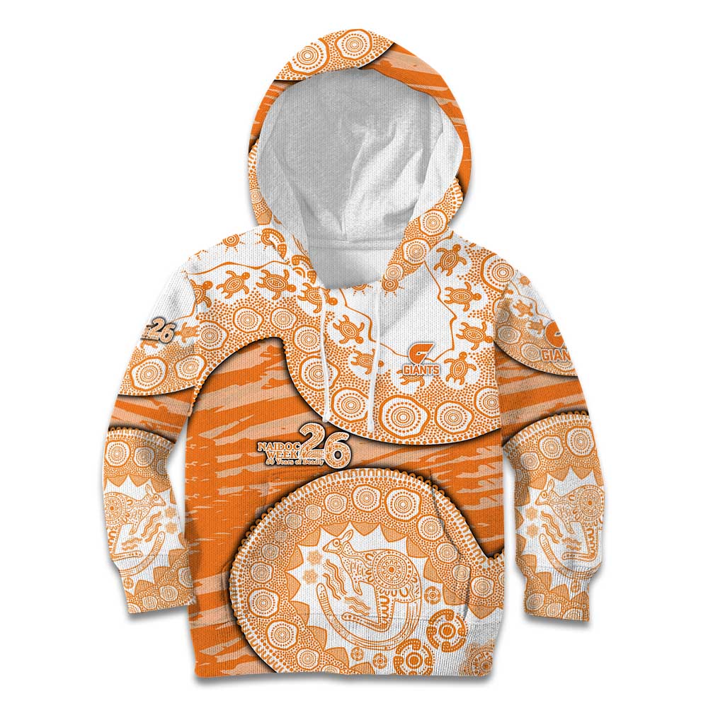 GWS Giants NAIDOC Week 2026 Kid Hoodie Australian Aboriginal Dot Art Dreamtime Pattern Style