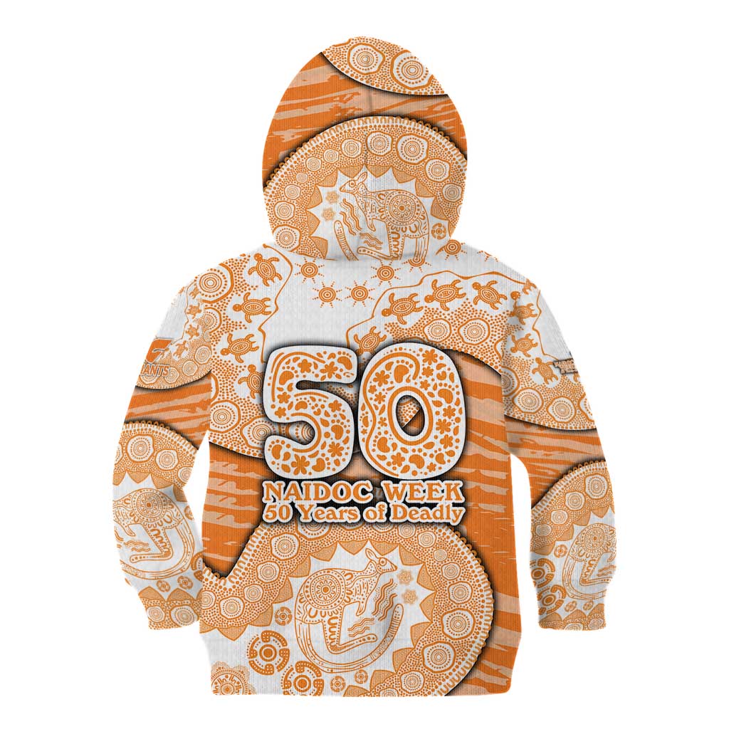 GWS Giants NAIDOC Week 2026 Kid Hoodie Australian Aboriginal Dot Art Dreamtime Pattern Style
