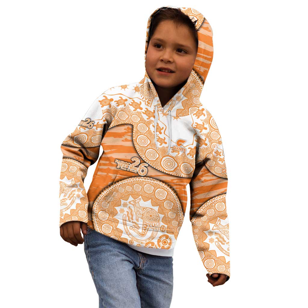 GWS Giants NAIDOC Week 2026 Kid Hoodie Australian Aboriginal Dot Art Dreamtime Pattern Style