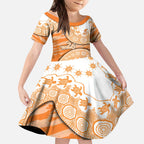 GWS Giants NAIDOC Week 2026 Kid Short Sleeve Dress Australian Aboriginal Dot Art Dreamtime Pattern Style
