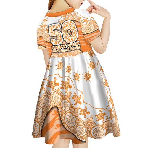 GWS Giants NAIDOC Week 2026 Kid Short Sleeve Dress Australian Aboriginal Dot Art Dreamtime Pattern Style